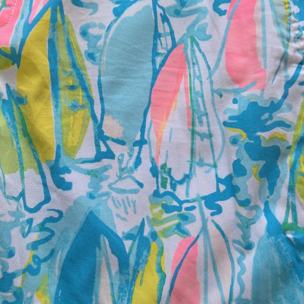 Lilly Pulitzer The Jayne Short 7" Inseam in Beach & Bae Sailboat Print - Size 14 - Picture 5 of 10